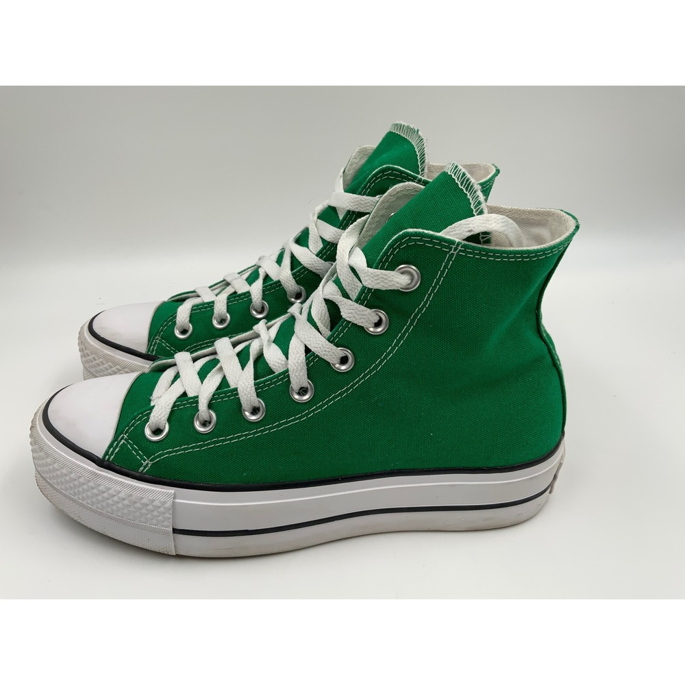 Converse Chuck Taylor All Star Platform High Top Green Canvas Sneakers Women 8. - Picture 3 of 10